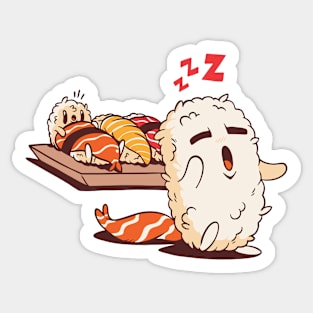 Cute Sushi Sleepwalking Sticker